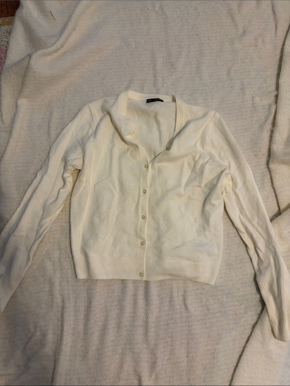 gap Cream Button-Up Women's Cardigan Sweater